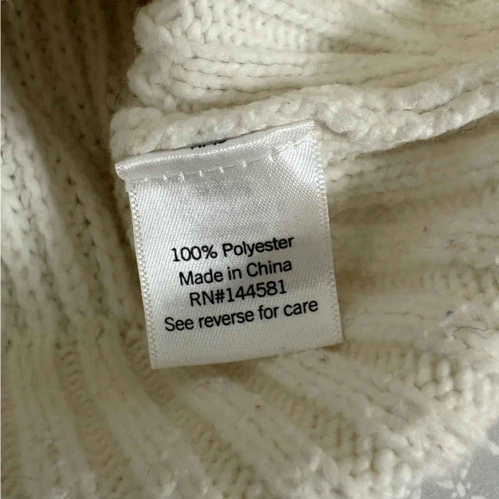 XS Nine West Cream Hooded Sweater - Picture 10 of 11